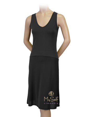 Gemsli FK30841" Cotton Top Nylon Bottom Full Slip MYSELFLINGERIE.COM